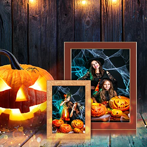 CORE ART 5x7 Picture Frames Brown Photo Frames Set of 2, 5 by 7 Colorful Frame with HD Plexiglass, Wall or Tabletop Display - Image 2