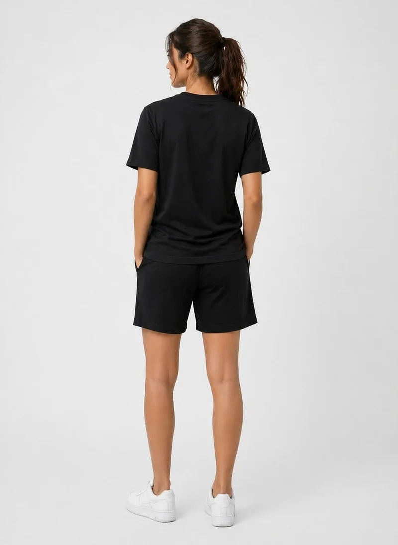 Ashita Fernandes AF Originals Premium Linen Relaxed Fit Shorts in Deep Black