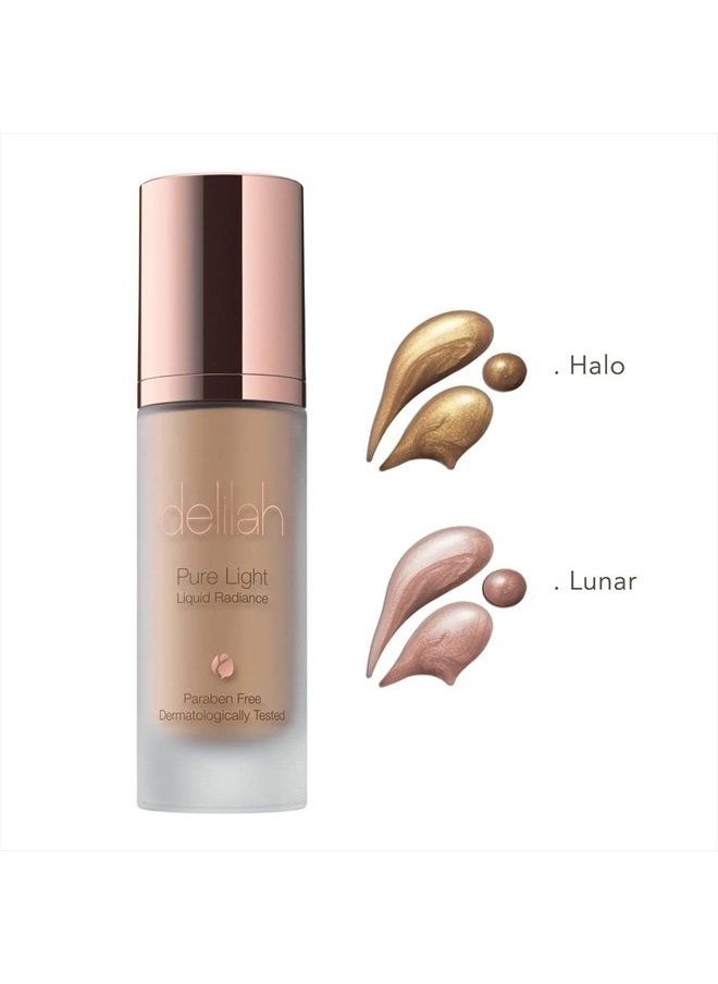 delilah  - delilah - Pure Light Liquid Radiance Illuminator - Halo - Flawless Finish - Radiant Glow - Brightens & Evens Skin Tone - Blurs Dark Spots - With Vitamin E - 30 ml / 1.01 Oz - Image 1
