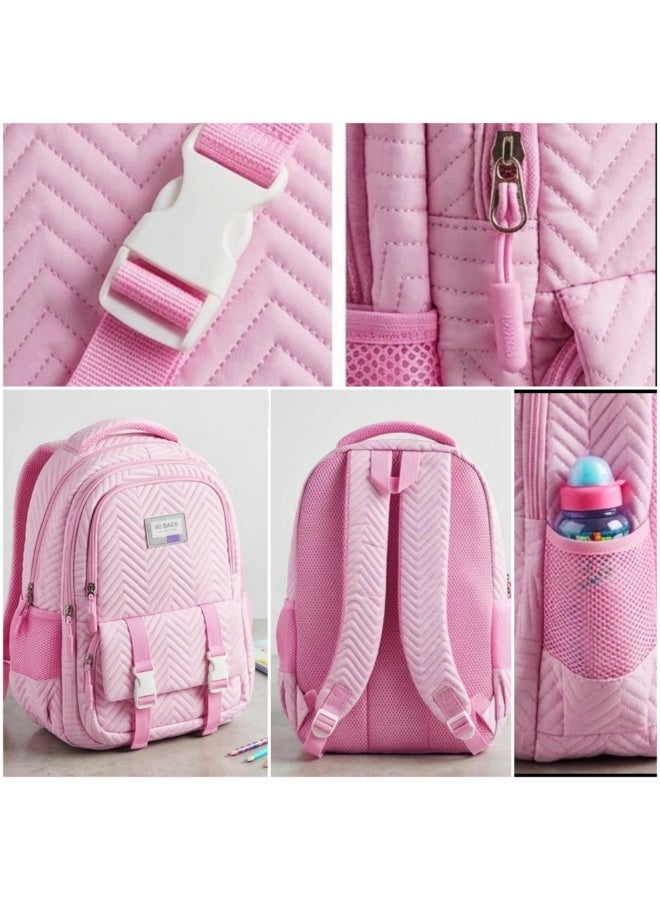 Large trendy school baded multizips bag backpack - Image 5