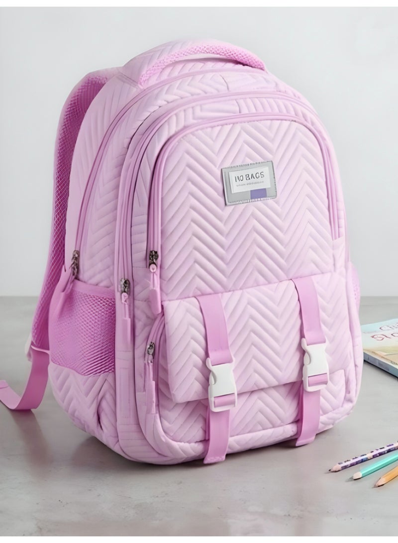 Large trendy school baded multizips bag backpack - Image 2