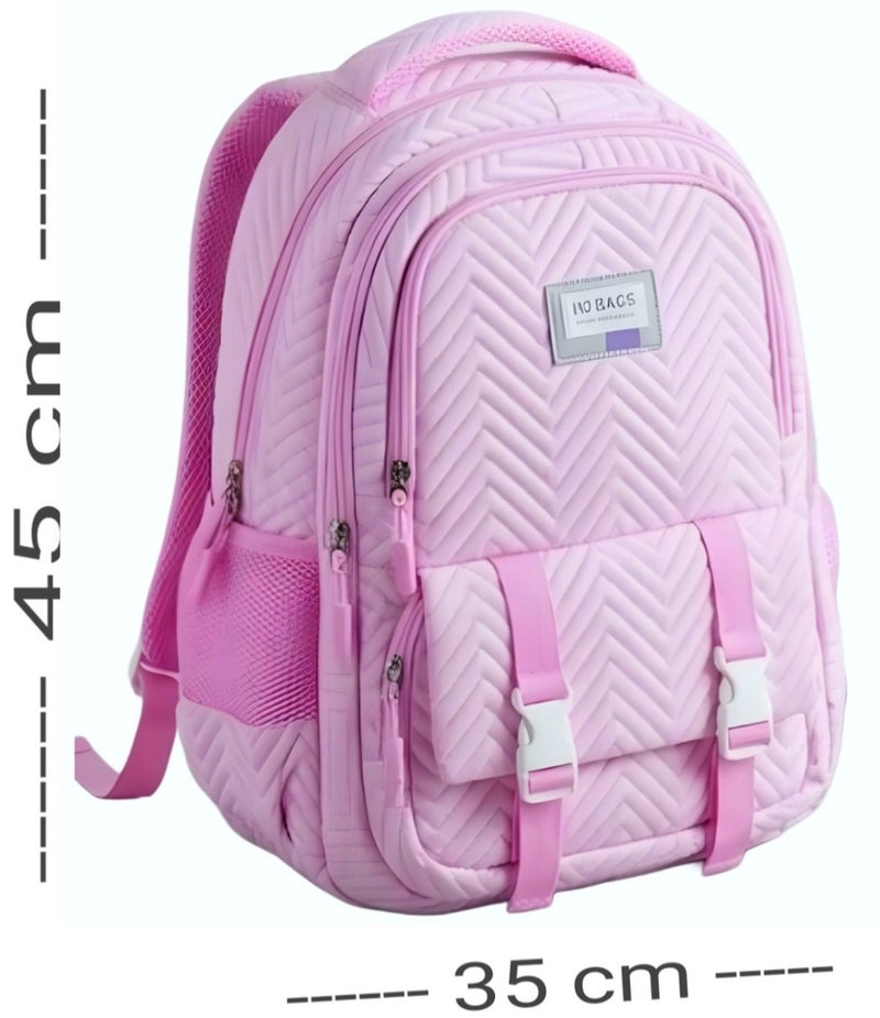 Large trendy school baded multizips bag backpack - Image 4