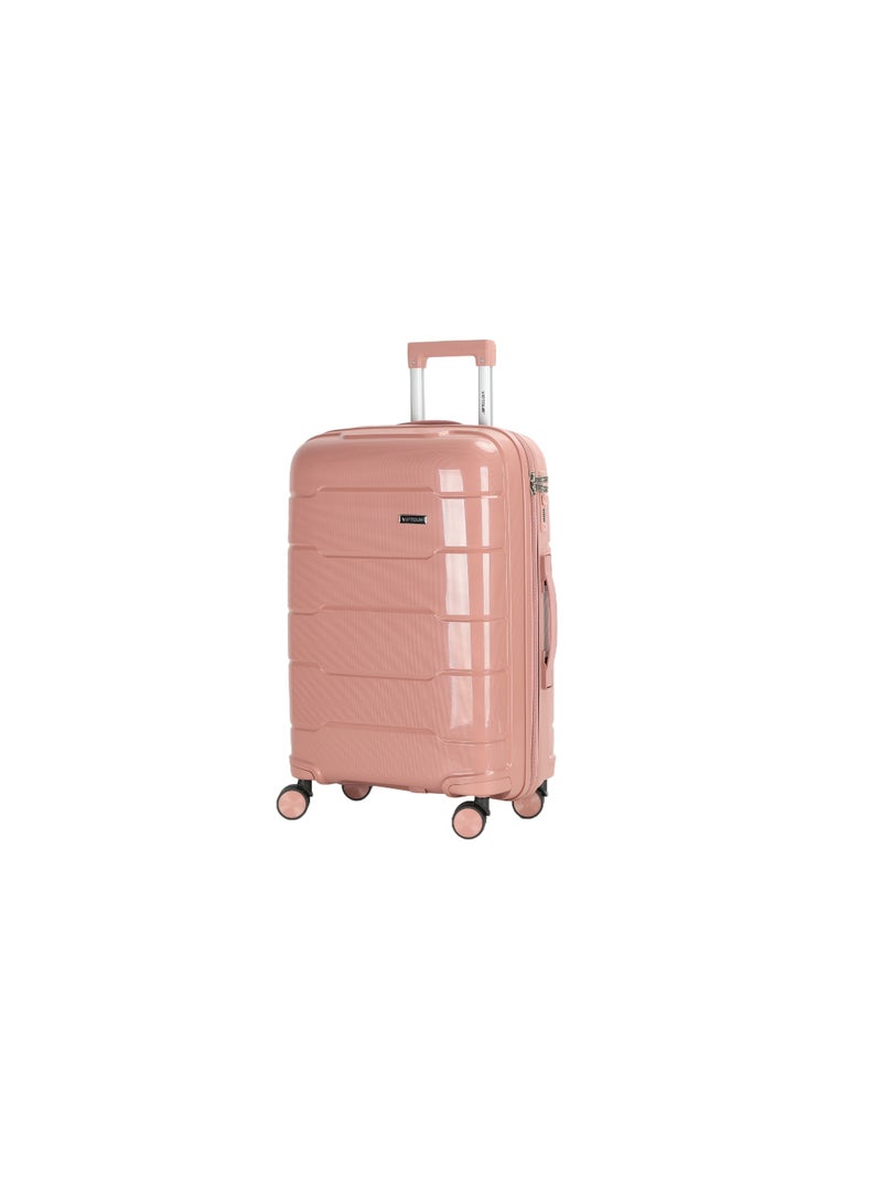 فيبتور مجموعة حقائب سفر من البولي بروبيلين مكونة من 4 قطع مع قفل إدارة أمن النقل ومقبض من الألومنيوم بثلاث مراحل وعجلات دوارة مزدوجة 360 درجة وهيكل صلب من البولي بروبيلين المتين وحقيبة سفر خفيفة الوزن - Image 3