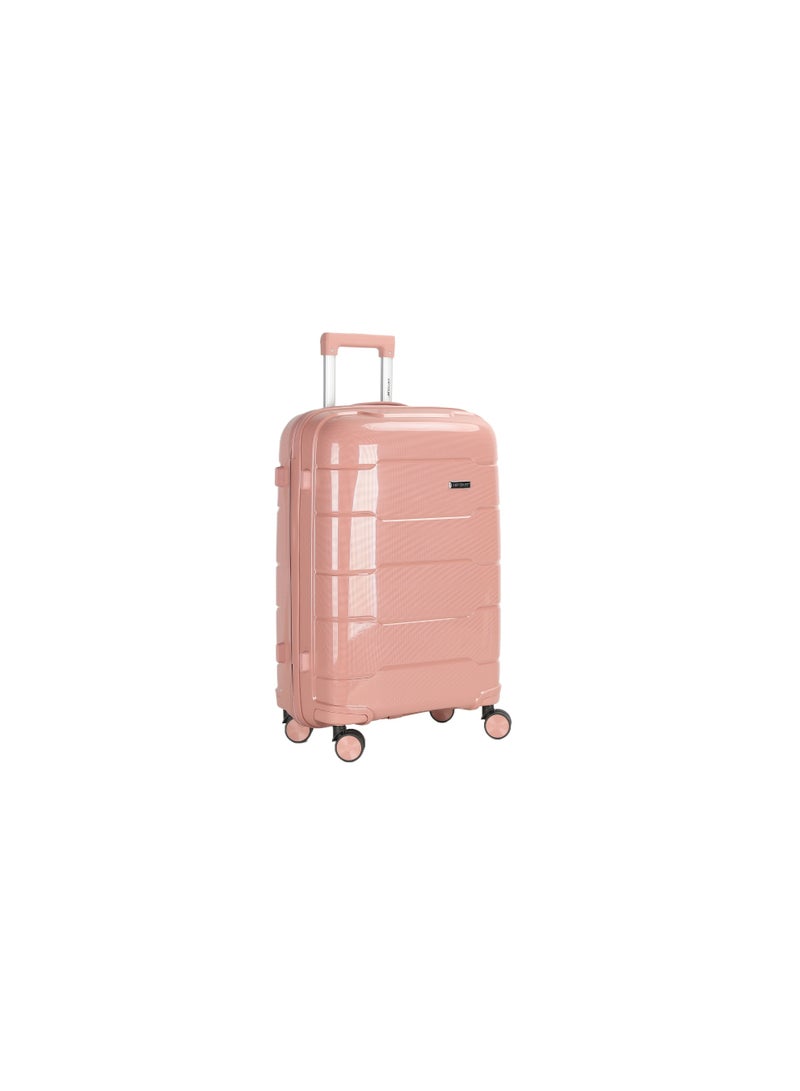 فيبتور مجموعة حقائب سفر من البولي بروبيلين مكونة من 4 قطع مع قفل إدارة أمن النقل ومقبض من الألومنيوم بثلاث مراحل وعجلات دوارة مزدوجة 360 درجة وهيكل صلب من البولي بروبيلين المتين وحقيبة سفر خفيفة الوزن - Image 4