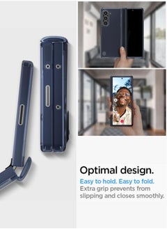 Spigen Ultra Hybrid Pro Samsung Galaxy Z Fold 6 Case Cover (2024) with [Hinge Protection] - Frost Navy Blue  - Image 5