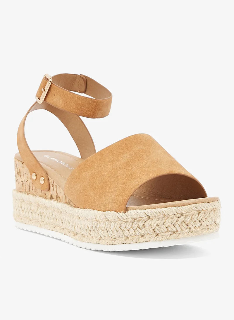 GLAMOROUS Espadrille Platform Wedge Sandals