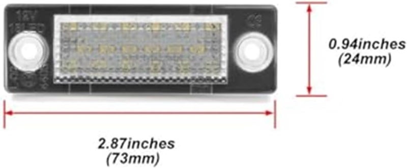 Wivplex 2Pcs White License Plate Light Set - Image 2