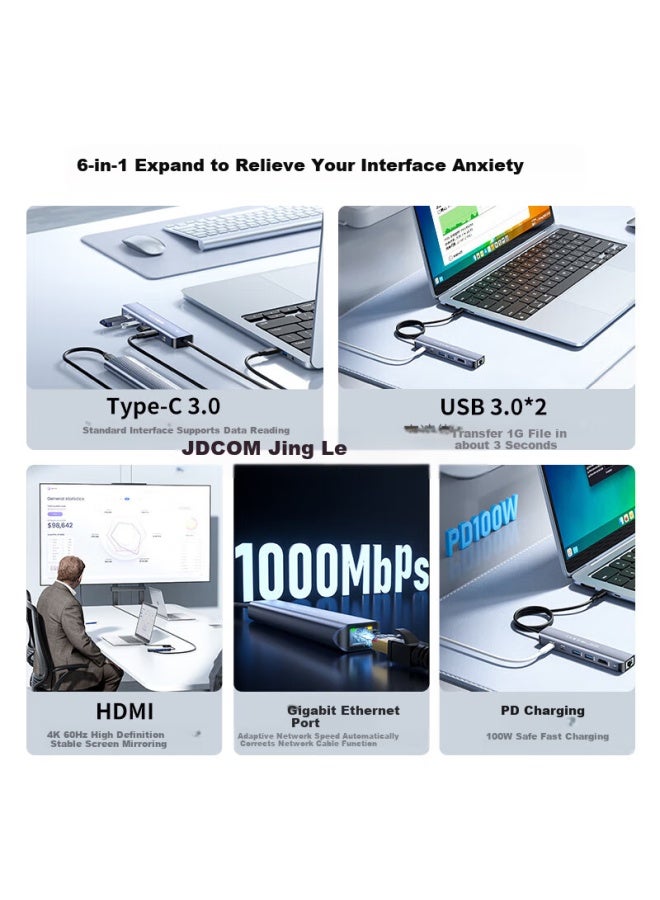 Acasis Type-c Thunderbolt 4 Docking Station Apple Mac Desktop Docking Station Adapter Usb-c Splitter Hdmi 4k Gigabit Ethernet Port 1m Ds-9902-lan - Image 3