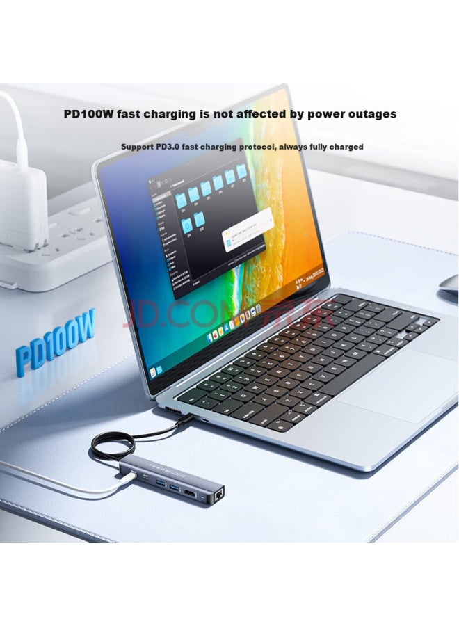 Acasis Type-c Thunderbolt 4 Docking Station Apple Mac Desktop Docking Station Adapter Usb-c Splitter Hdmi 4k Gigabit Ethernet Port 1m Ds-9902-lan - Image 5