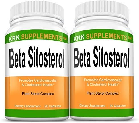 2 Bottles Beta Sitosterol 800mg Per Serving 180 Total Capsules Prostate Support