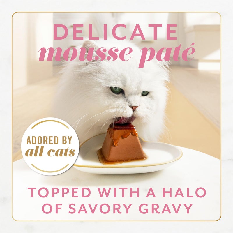 Fancy Feast Gems Pate Cat Food Mousse With Salmon and a Halo of Savory Gravy Cat Food - (Pack of 8) 4 oz. Boxes - Image 2