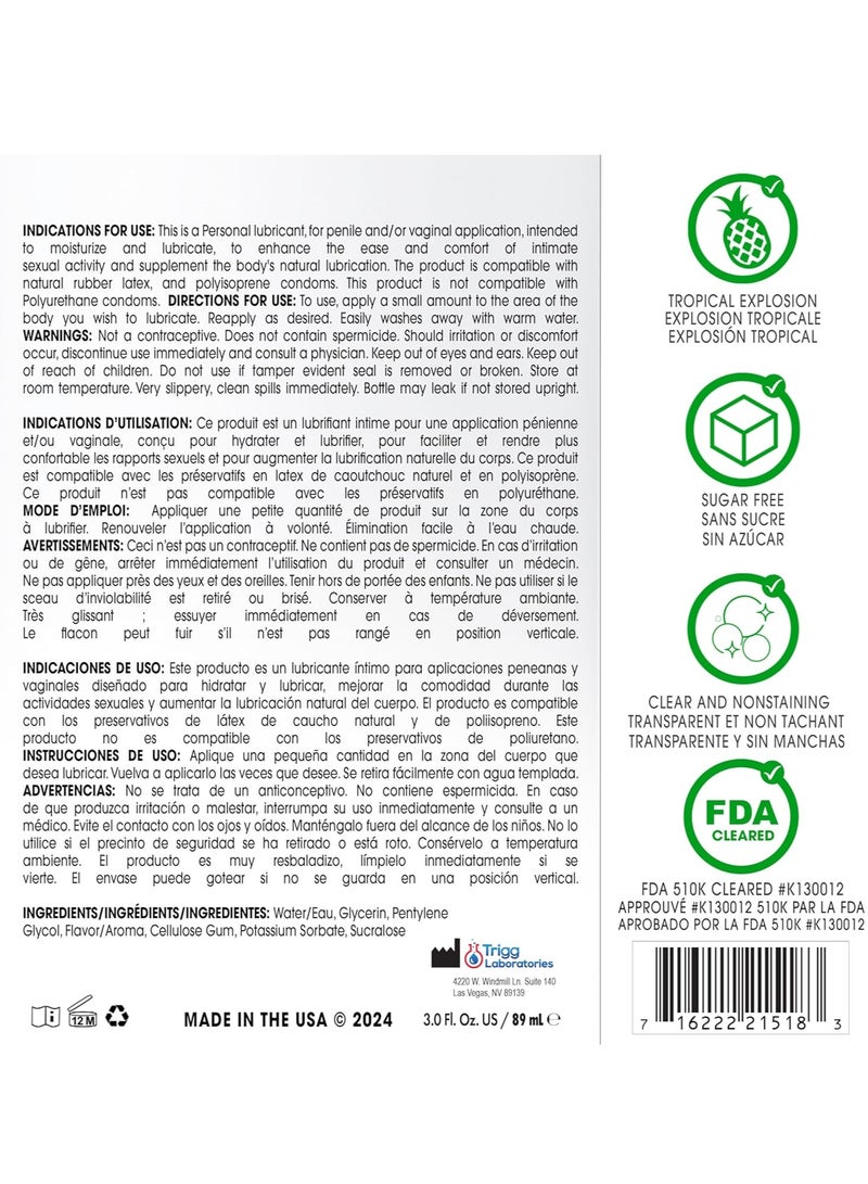 Wet Tropical Explosion Premium Flavored Edible Lube for Men, Women and Couples 3 fl oz - Image 2