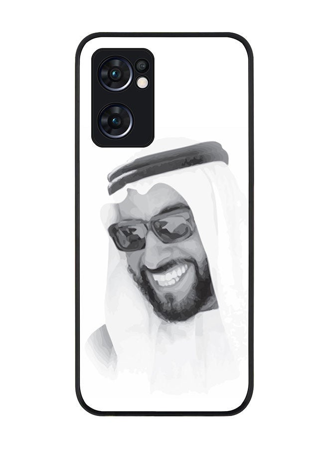 Stylizedd Rugged Black edge case for Oppo Reno7 5G  Slim fit Soft Case Flexible Rubber Edges Anti Drop TPU Gel Thin Cover - Zayed Our Father - Image 1