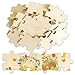 MoinKidz 50 Piece Blank Wooden Puzzle Jumbo Size Each Piece is 4x32 Inches to Draw on Unfinished Freeform Large Jigsaw Puzzles for Arts Crafts Natural Wood Puzzle Pieces for DIY - Image 2