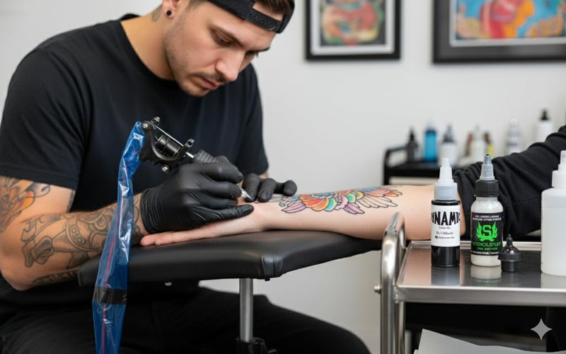 SHIELD PLUS Stencil Stuff Long Lasting Tattoo Stencil Primer Solution with Dynamic Blk (Black) Tattoo Ink (1oz / 30ml) Combo Kit | Shield Plus Professional Vegan Tattoo Supplies (2pcs) - Image 4