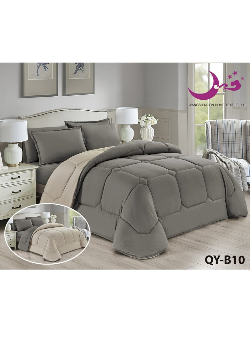 Moon Comforter Set Bedspread 6 Pieces Medium Filling Two Sides Microfiber 230x250 cm  - Image 1