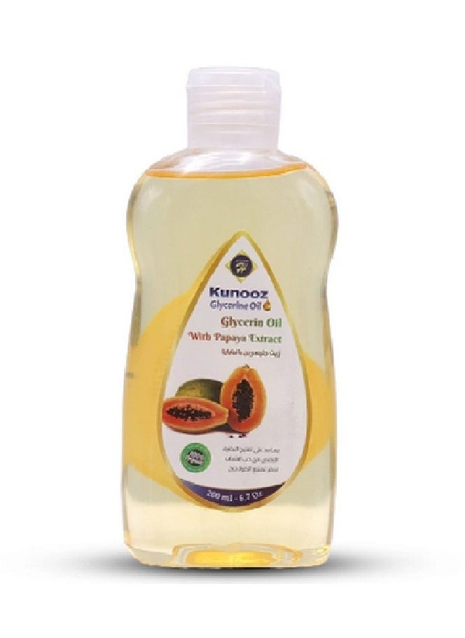 Kunooz H Two Pieces of Glycerin Oil With Papaya Extract 200ml  - Image 2