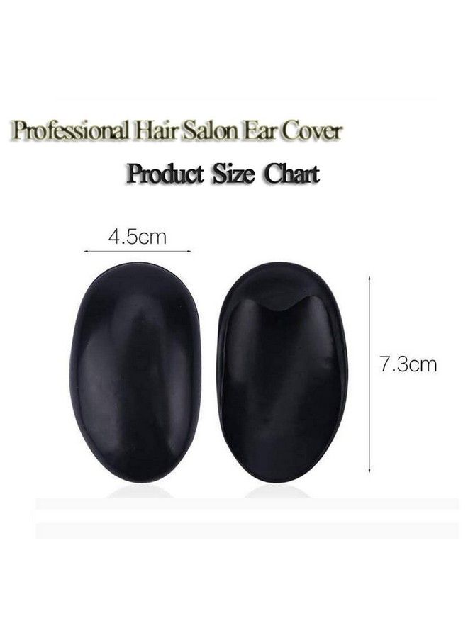 ericotry 10 أزواج من أغطية الأذن البلاستيكية السوداء القابلة لإعادة الاستخدام واقي صبغ الشعر الاستحمام دش غطاء مقاوم للماء لسالون الشعر - Image 5