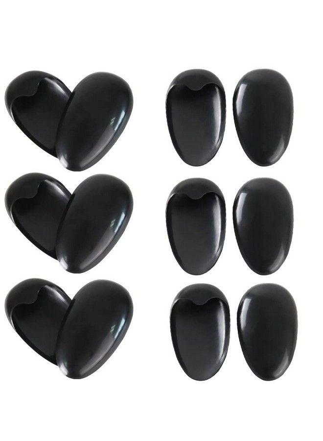 ericotry 10 أزواج من أغطية الأذن البلاستيكية السوداء القابلة لإعادة الاستخدام واقي صبغ الشعر الاستحمام دش غطاء مقاوم للماء لسالون الشعر - Image 2