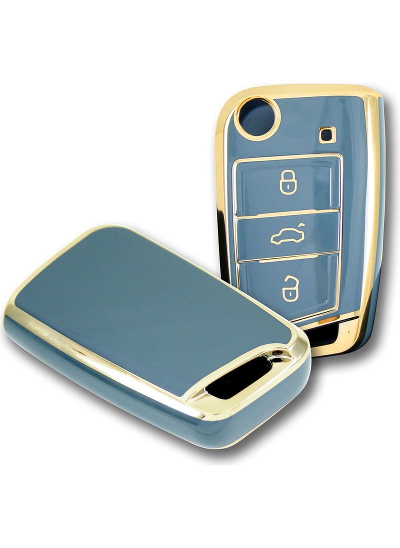Tekno Dev Market Volkswagen-Seat-Skoda MQB Flip Gray Silicone Key Case  - Image 3