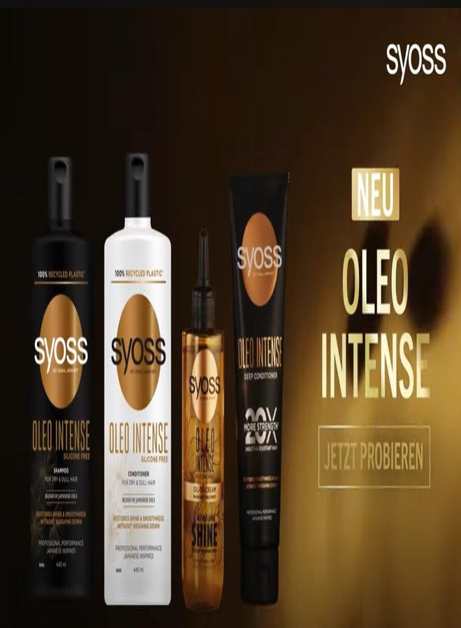 Syoss Oleo Intense Shampoo, Silicone Free, Japanese Oil Blend, Dry and Dull Hair, 100% Recycled Bottle - Image 3