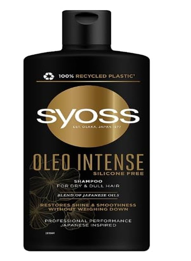 Syoss Oleo Intense Shampoo, Silicone Free, Japanese Oil Blend, Dry and Dull Hair, 100% Recycled Bottle - Image 1