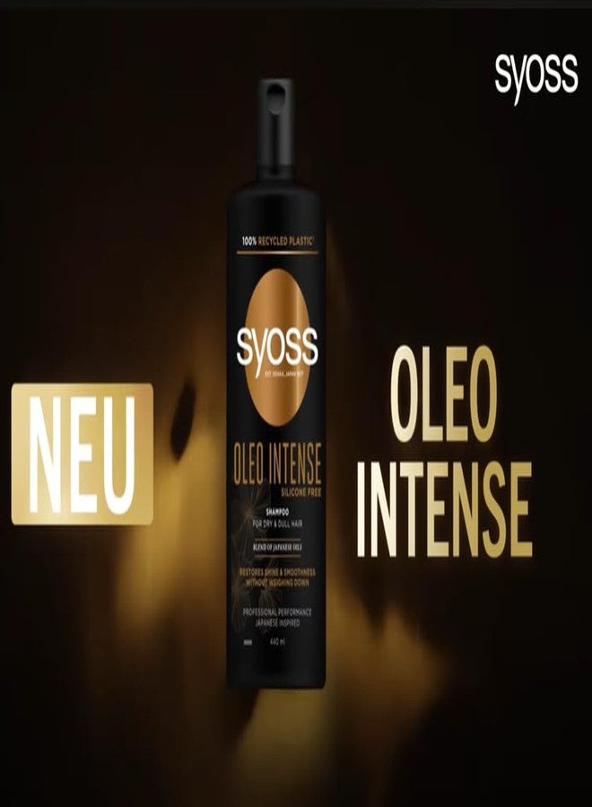 Syoss Oleo Intense Shampoo, Silicone Free, Japanese Oil Blend, Dry and Dull Hair, 100% Recycled Bottle - Image 2