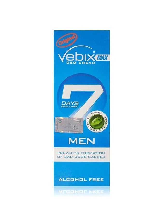 Men max deo deodorant cream provides powerful protection against sweating and unwanted odors. helps keep underarms dry and prevents stains and odors. gentle on the skin for all-day freshness and comfort