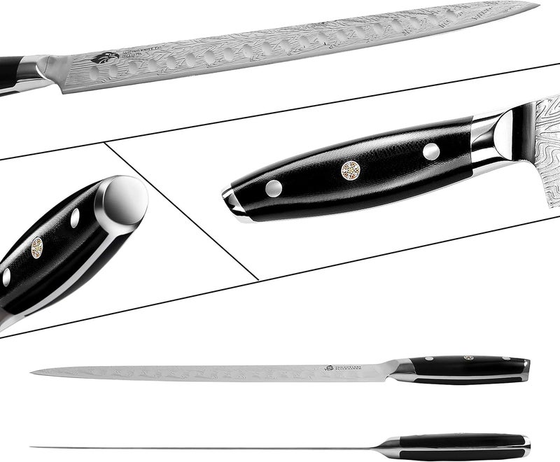 TUO Carving Knife - 12 Inch Brisket Carving Knife for Meat and Turkey - High Carbon Stainless Steel - Full Tang G10 Handle with Gift Box - Black Hawk S Series - Image 2