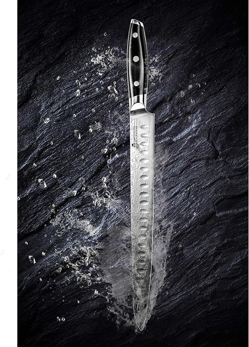 TUO Carving Knife - 12 Inch Brisket Carving Knife for Meat and Turkey - High Carbon Stainless Steel - Full Tang G10 Handle with Gift Box - Black Hawk S Series - Image 5