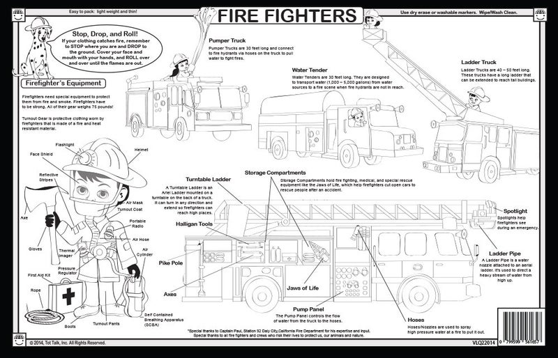 توت توك مفرش أطباق تعليمي Tot Talk Fire Station - Image 2