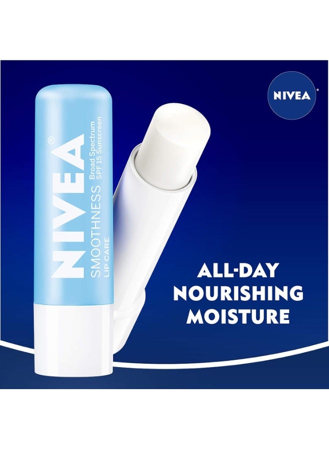 Nivea نيفيا للعناية بالشفاه بسلاسة SPF 15 مع بطاقة، 1 قطعة، عبوة من 6 - Image 5