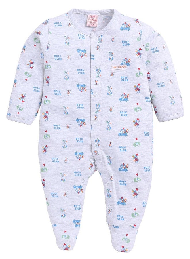 Dollar Junior Tiny Crews Baby Boys & Baby Girls Shoe Romper - White, 6-9M - Image 1