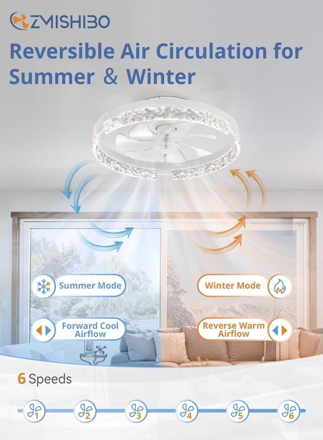 ZMISHIBO Ceiling Fans with Lights and Remote, 18 Inch Flush Mount Fan Light, 6 Speeds, 3CCT, Dimmable, Low Profile Ceiling Fan, Modern Ceiling Fan with Light for Bedroom and Living Room, Black - Image 3