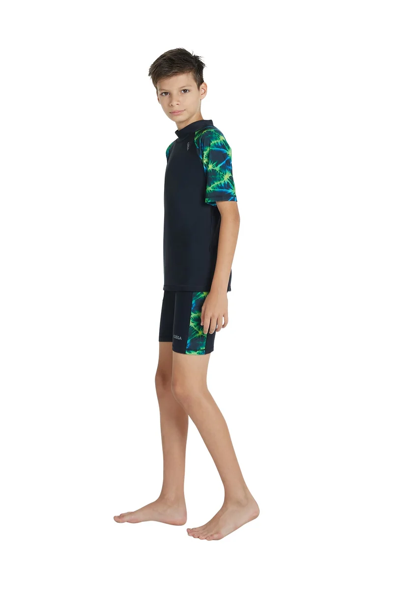 COEGA SUNWEAR COEGA Boys Youth Two-piece Swimsuit - Nero Green Tie Dye