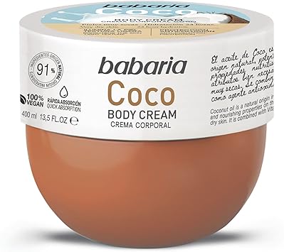 Babaria Coconut Oil Intensive Moisturiser Body Cream 400ml