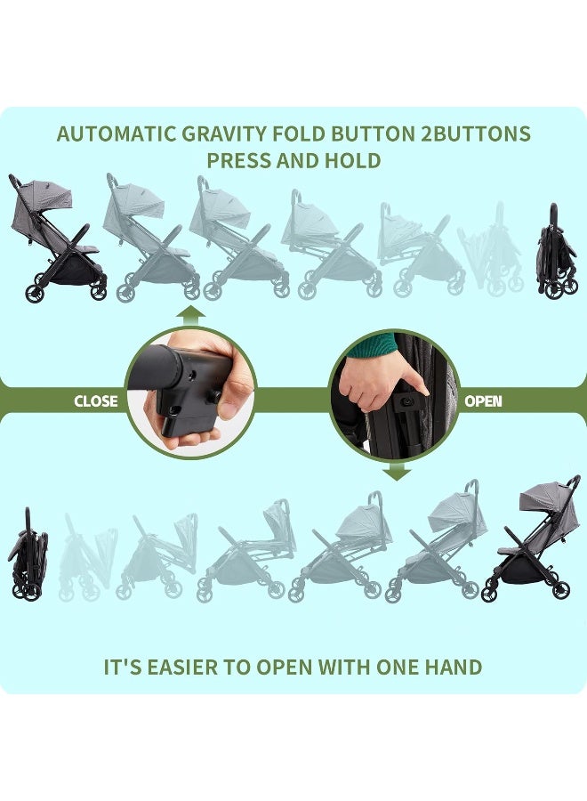 COOL KIDS Gravity Automatic Fold Travel Stroller - Image 2