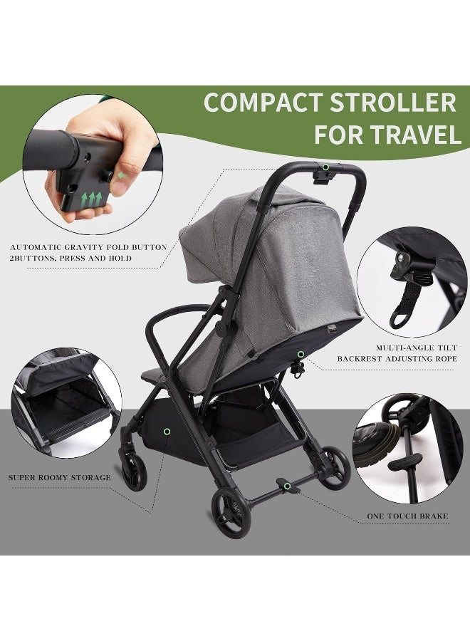 COOL KIDS Gravity Automatic Fold Travel Stroller - Image 5