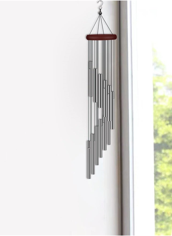 Generic Outside Wind Chimes, Wind Chimes Outdoor Clearance with 12 Aluminum Alloy Tubes and Hook, Memorial Wind Chimes Gift Decoration for Home, Patio, Garden, Outdoor  - Image 5