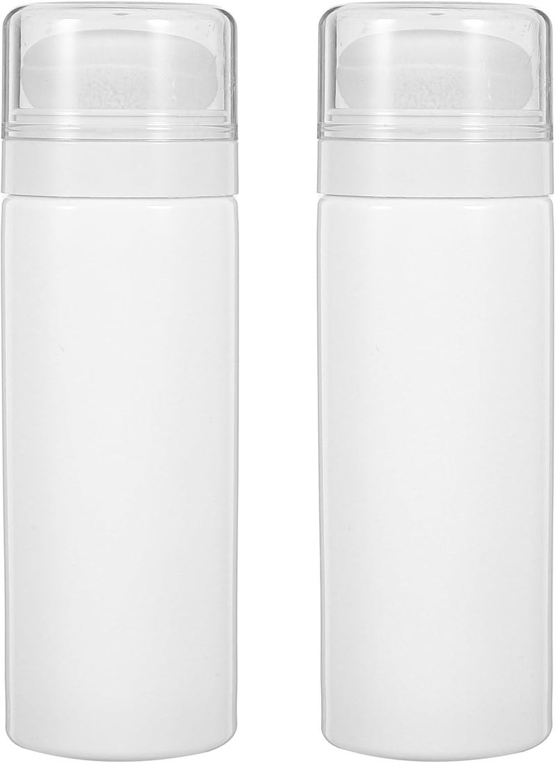 Minkissy 2pcs Travel Talcum Powder Bottle with Puff Case BodyPowder Jar Compact Makeup Powder Dispenser for Care for Home Travel Use