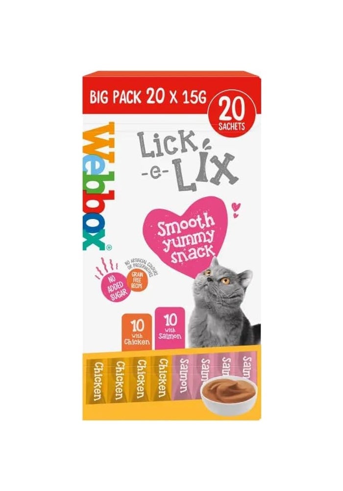 Webbox Lick-E-Lix Mega Cat Treats 20x15g - Image 1