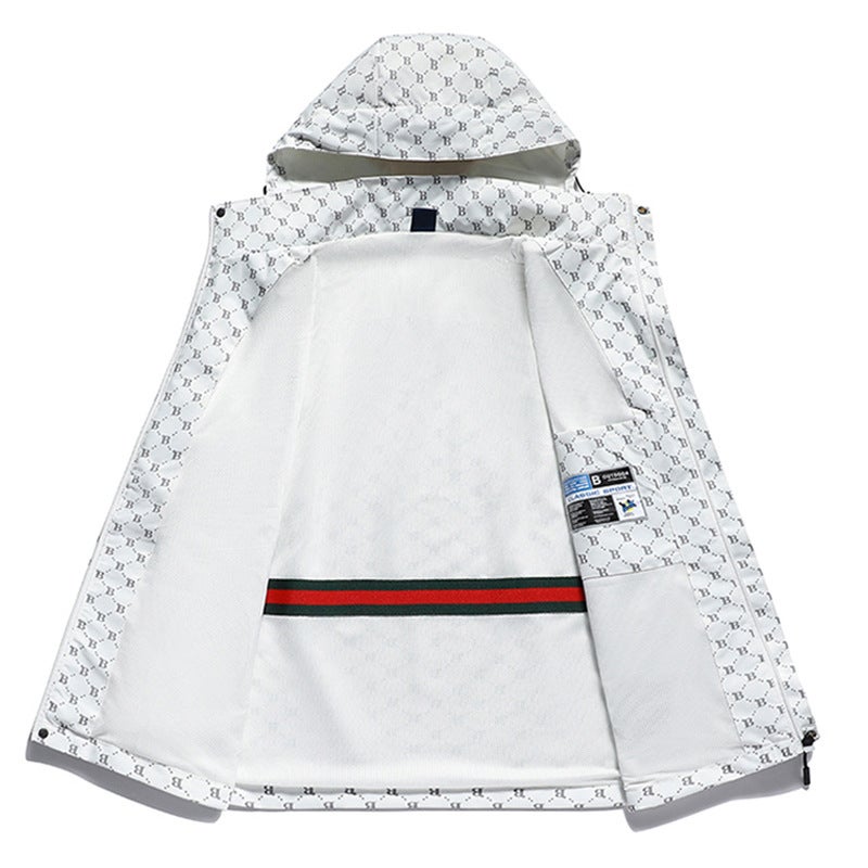 Outdoor Casual Jacket Couple Spring & Fall Fashionable Thin Moisture-Wicking Tops For Men And Women With Hooded Jackets 2318 - Image 3