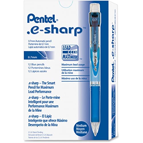 Pentel قلم رصاص ميكانيكي Pentel® e-Sharp™، 0.7 مم، 72% معاد تدويره، أزرق، عبوة من 12 - Image 4