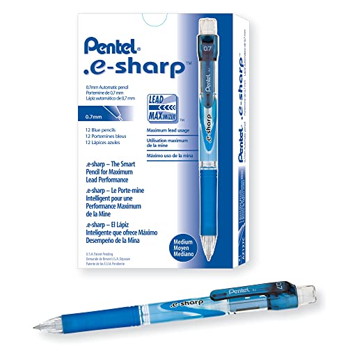 Pentel قلم رصاص ميكانيكي Pentel® e-Sharp™، 0.7 مم، 72% معاد تدويره، أزرق، عبوة من 12 - Image 1