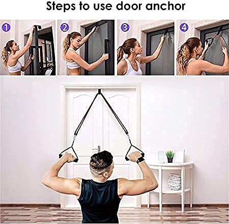 DEZNA Exercise Bands Resistance Bands Set for Workingout Door Fitness Gym Resistance Bands Kit for Men Women Stretching Rubber Bands (11PCS) - Image 4