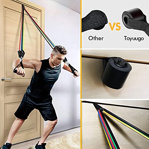 DEZNA Exercise Bands Resistance Bands Set for Workingout Door Fitness Gym Resistance Bands Kit for Men Women Stretching Rubber Bands (11PCS) - Image 5