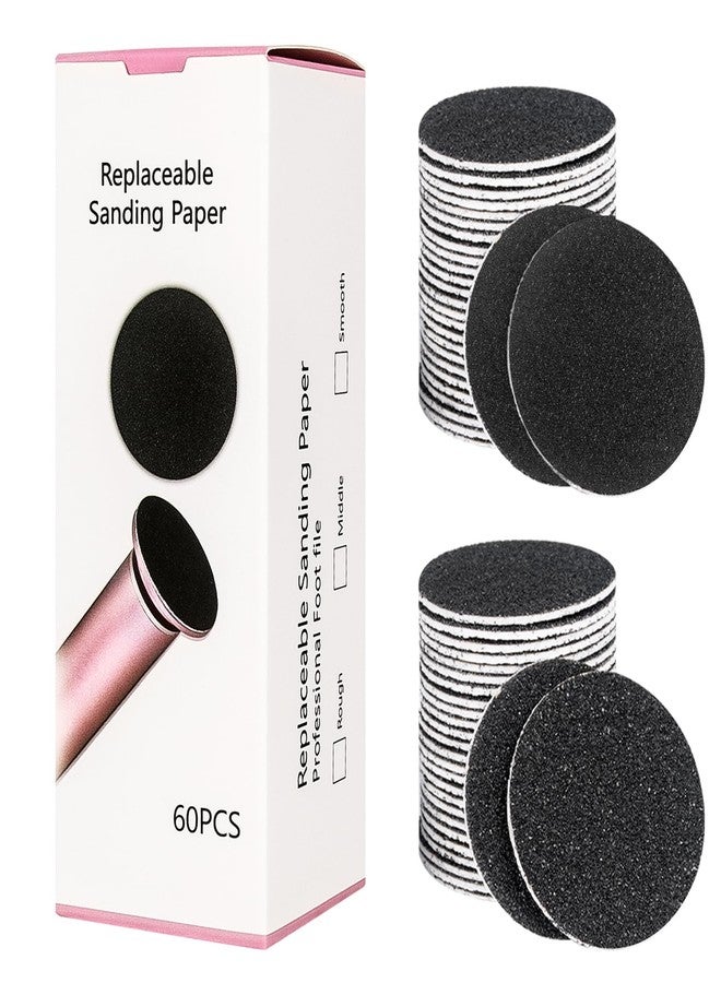 Krofaue 60 PCS Replaceable Sandpaper Discs - 80 & 100 Grit Pad Refills for Electric Foot File Callus Remover - Dead Skin and Calluses Removal - Image 1