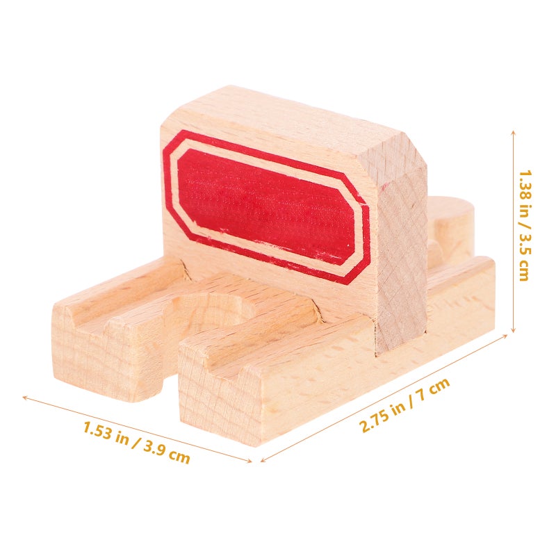 2Pcs Train Stop Track Toy Train Scene Track Prop Railway Train Track Piece - Image 3