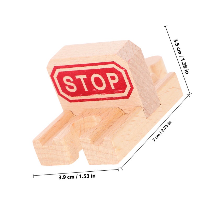 2Pcs Train Stop Track Toy Train Scene Track Prop Railway Train Track Piece - Image 2