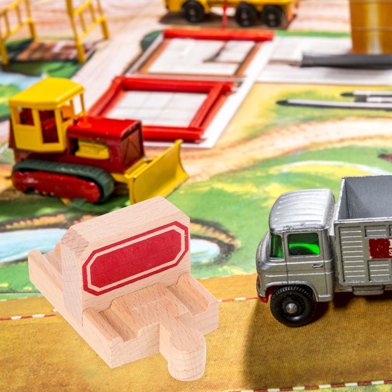 2Pcs Train Stop Track Toy Train Scene Track Prop Railway Train Track Piece - Image 4
